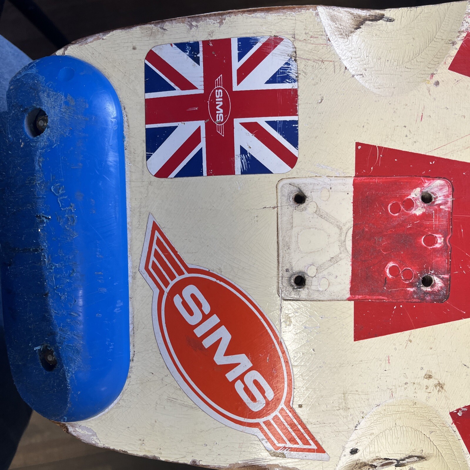 Vintage Rare 80’s Sims Kamikaze Skateboard Deck Used VERY COLLECTABLE!!!