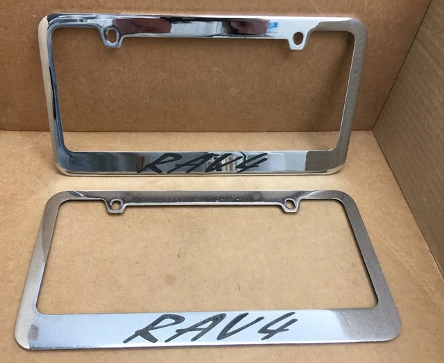 PAIR ( RAV 4 ) CHROME LICENSE PLATE FRAMEVINTAGE eBay