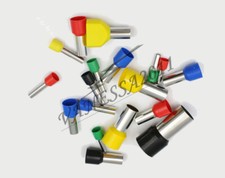 Insulated Ring Cable Cord End Wire Crimp Terminal Black E1508 16AWG 200Pcs-