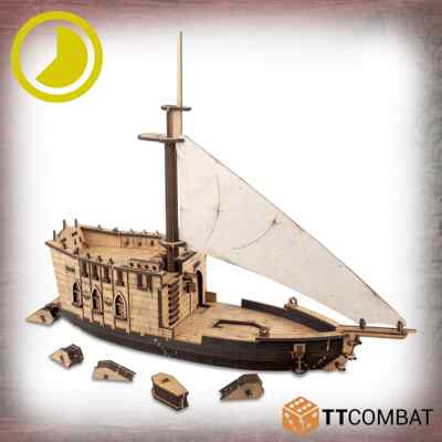 TTSCW-SOV-189 TTCombat - Streets of Venice - Strigoi Schooner (Carnevale, ship)