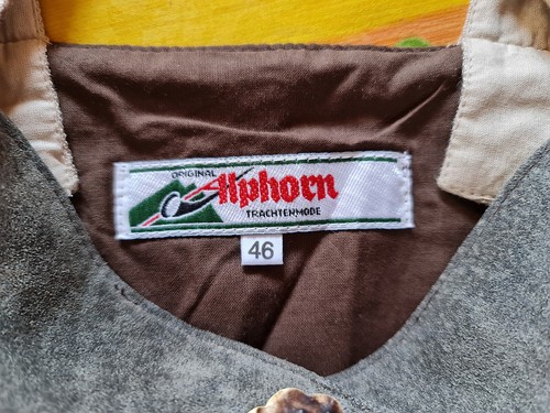 DRESS VINTAGE AUTHENTIC ALPHORN OKTOBERFEST DIRNDL LEATHER LINEN :US 18/EU 46 - Picture 7 of 8