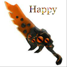 ORANGE SEER🧡🧡🖤LIGHTNING FAST DELIVERY🧡🧡🖤MM2 GODLY KNIFE ROBLOX