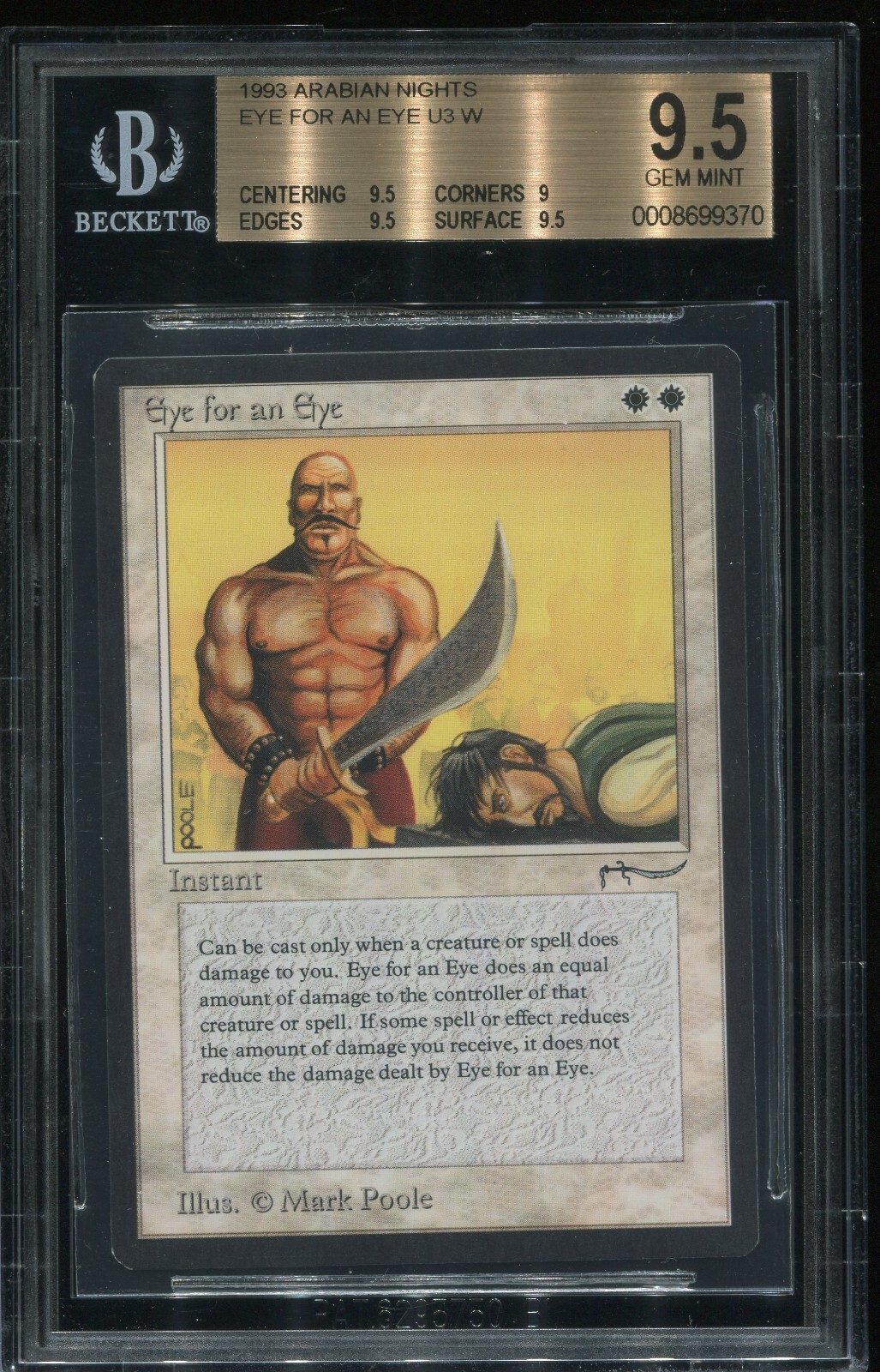 Eye for an Eye Arabian Nights BGS 9.5 Graded MTG magic #2766