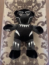Build A Bear Workshop Plush Bear Black Panther Marvel Avengers BAB No Sound