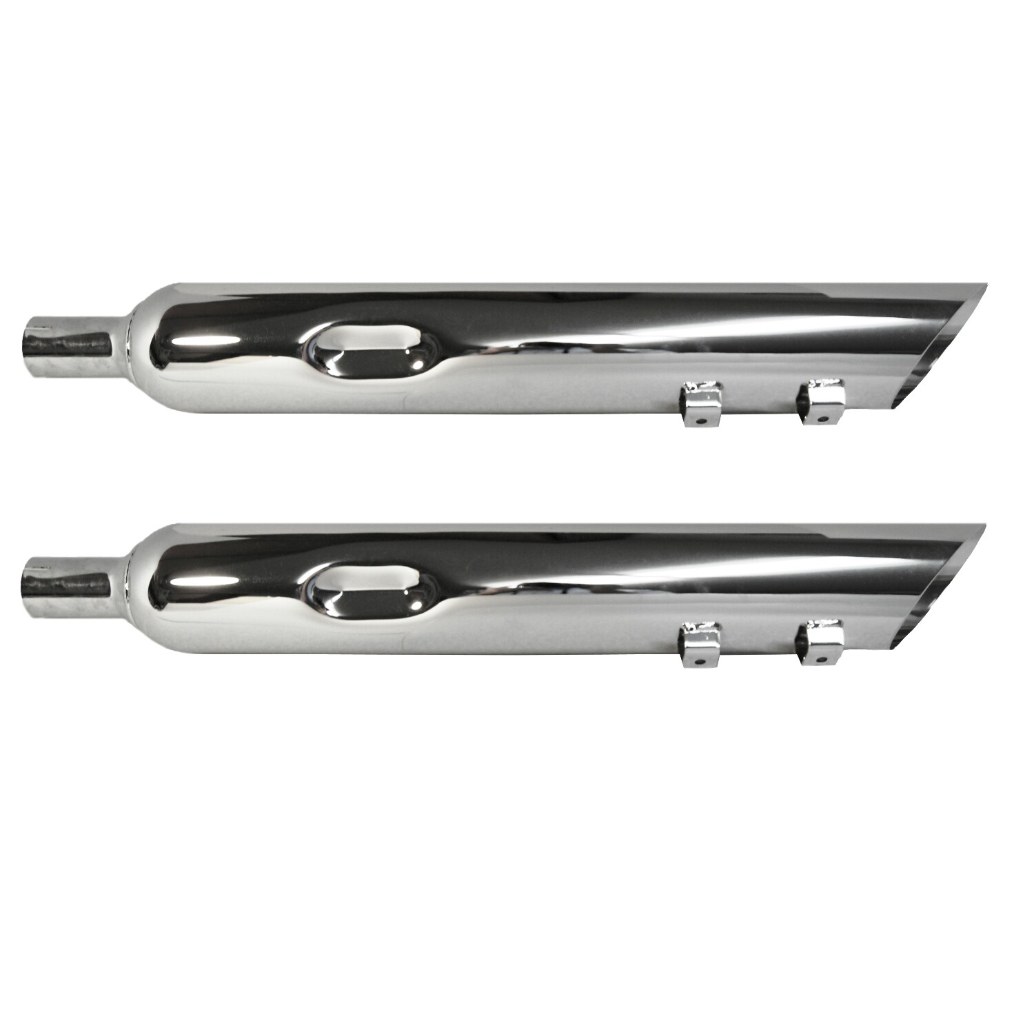 Jones Exhaust Full Boar 4" Reverse Angle Cut SlipOn Mufflers 2.5