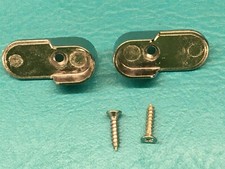 Chrome 30 mm x 15 mm Oval Closet Rod End Support w/ 5 mm Pins 30X15X5MMCH