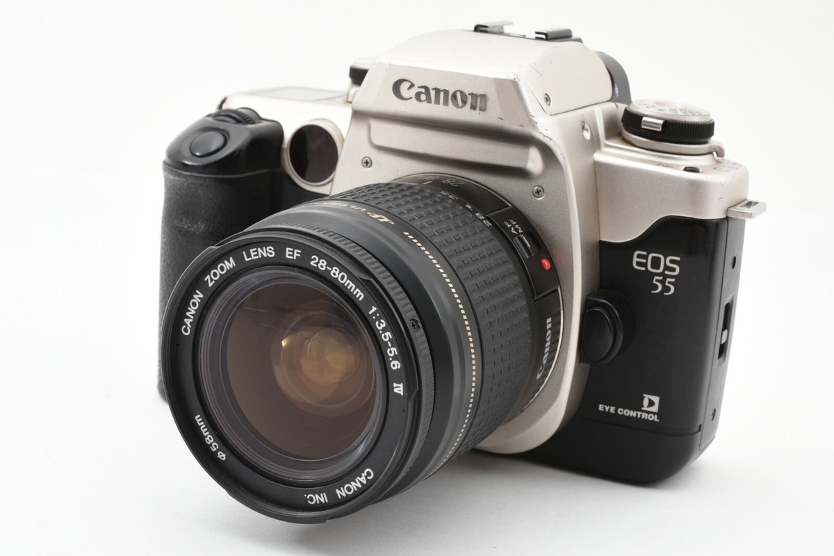 Canon EOS 55 Silver +canon EF 28-80mm f/3.5-5.6 iv lens From JAPAN 