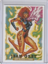 JEAN GREY 2024 Marvel Masterpieces '92 Platinum #46 Leather Parallel Card