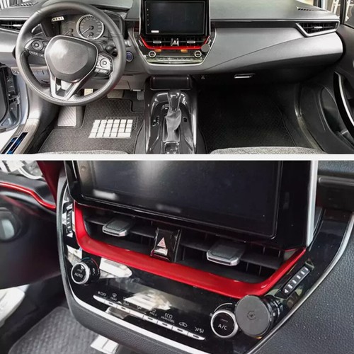 Fits 2019-2024 Toyota Corolla Dashboard Center Air Vent Trim Red Accessories - Foto 2 di 7
