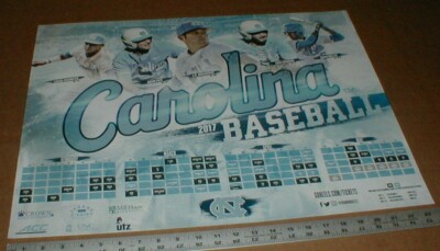 University of North Carolina UNC Carolina Baseball Poster Schedule 2017 | eBay