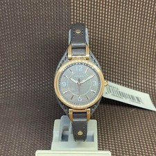 Image of Fossil ES5212 Carlie Black LiteHide Leather Strap Analog Classic Women's Watch