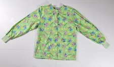 Best Medical Wear Scrub Top Womens Small Long Sleeve Button Up Teddy Bears