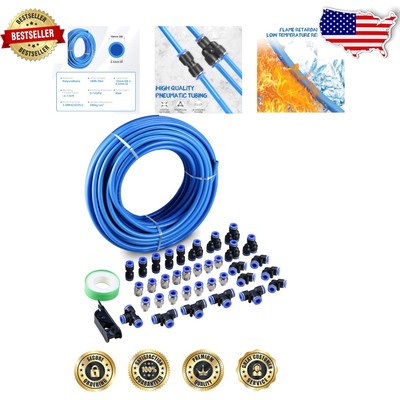 Durable 100ft PU Hose - Lightweight & Flexible with Comprehensive Connector Set
