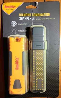 Smith's DCS4 Fine & Coarse Diamond Combination Knife Sharpener Sharpening Stone