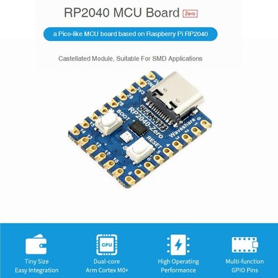 For Raspberry Pi RP2040-Zero Microcontroller PICO Development Dual D9T9 F3F7