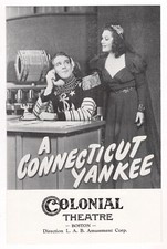 Rodgers and Hart "A CONNECTICUT YANKEE" Vivienne Segal 1944 Rare Boston Playbill