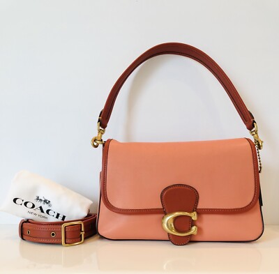 NWT Coach Smooth Leather Soft Tabby Shoulder Bag In Colorblock