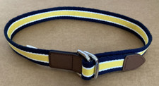 Janie and Jack Little Boy's Belt Navy  Yellow Size 2T-3 pre-owned 