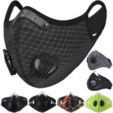 Reusable Face Mask with Filters Adjustable Sport Mask for Workout Cycling Hiking