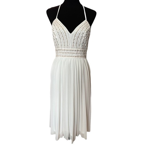 FARM RIO Eyelet patch beaded mini dress off-white women's XL | eBay FARM RIO Eyelet patch beaded mini dress off-white women's XL | eBay