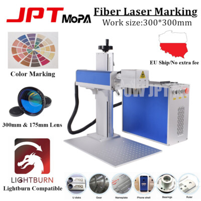 60W JPT M7 Mopa 300*300mm Fiber Laser Marking Cutter Machine Support Lightburn