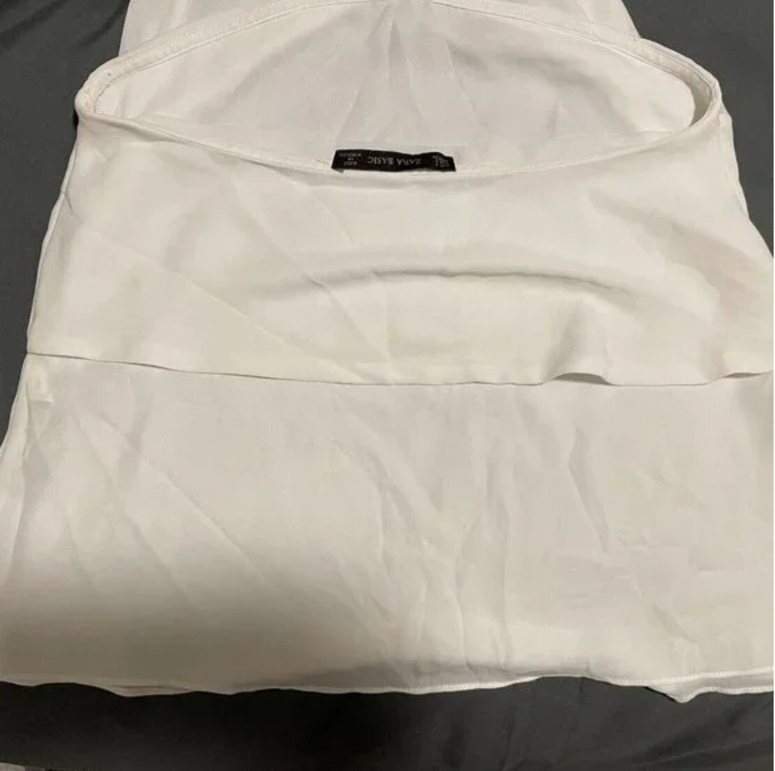 Zara Basic White Back less Halter neck top - Size… - image 4