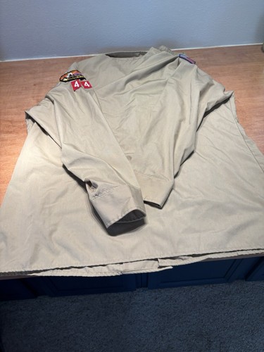 Boy Scouts Of America Uniform Shirt Men's Sewn Patch Scout Button Long Sleeve XL - Picture 2 of 5