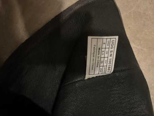 UGG AUSTRALIA WEDGE LEATHER STUDDED PLATFORM KENDRICK TALL SEXY BOOTS Black Sz 8 - Picture 12 of 13