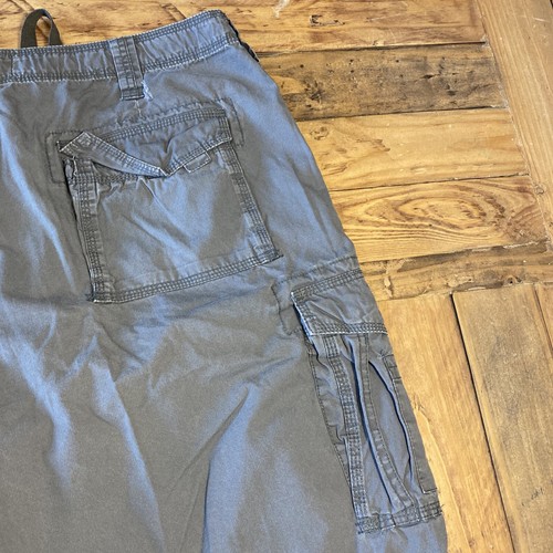 Mens CGS 40W 11" Cargo Shorts Champ Sports Gear Gray Cotton - Picture 7 of 7