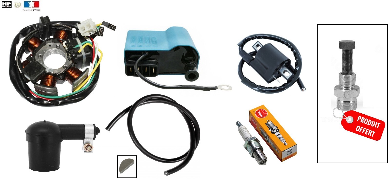 Kit allumage avec CDI et bougie pour rénover le moteur Aprilia AF1 50