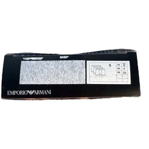 New Emporio Armani Cotton Trunk Boxer Brief 3-Pack Size Small Blue - Picture 5 of 8