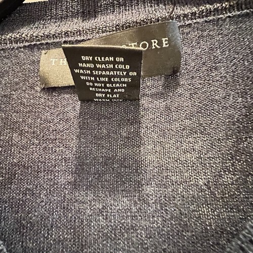 Bloomingdale’s Maglione Lana Merino Uomo XL Blu Pullover Scollo VN - Foto 4 di 7