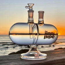 JINNI Pipe Infinity Gravity Water Pipe 7" Glass Bong Hookah Bubbler -Made in USA