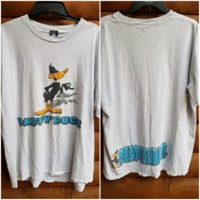 VTG Warner Bros Studio Store Daffy Despicable T Shirt Looney Tunes 2 Side Tee XL