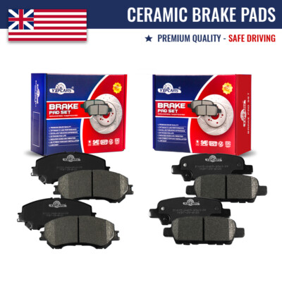 Front and Rear Ceramic Disc Brake Pads for Nissan Rogue & Rogue Sport Qashqai