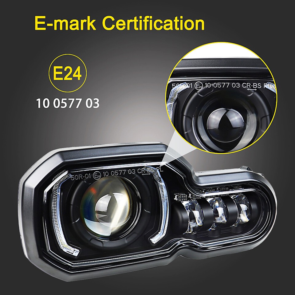 LED Motorkoplamp Voor BMW F800GS F800R F700GS F650GS Adventure Compleet LED Projector Koplamp Montage Koplampen Motorfietsen(E9 HeadLight