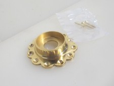 Brass Door Knob Rose Handle Backing Plate Back Plate Antique STYLE  x 2