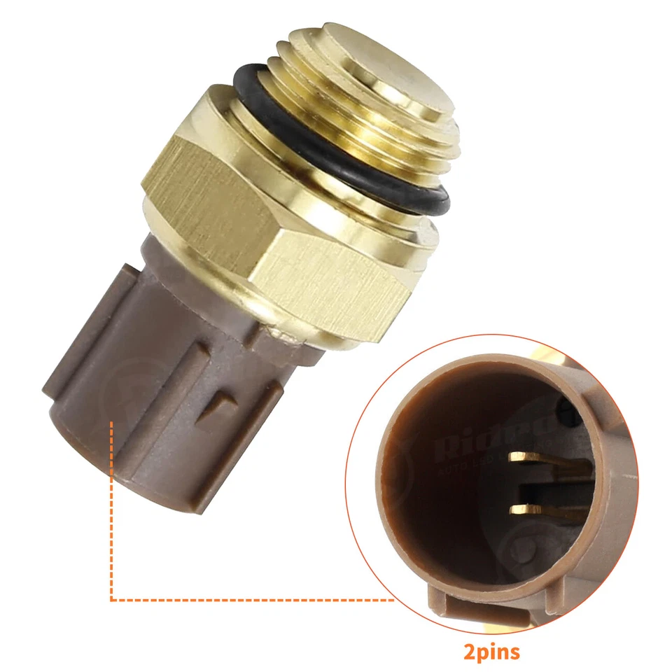 Conjunto OEM de 2 Interruptores de Ventilador de Refrigeração Sensor de Temperatura do Líquido de Refrigeração para Honda Accord CR-V Civic/ - Imagem 4 de 4