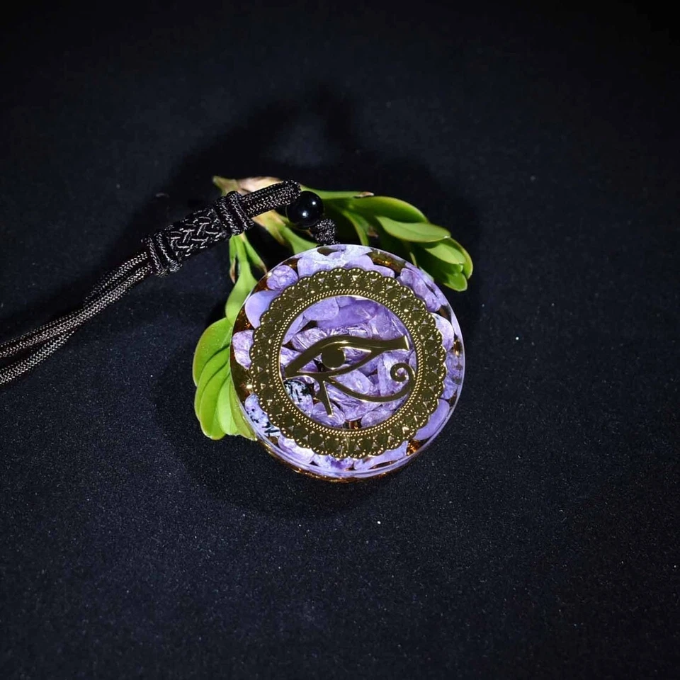 Collar Orgonita Natural Charoite Energía Espiritual Cristal Curativo Colgante Foto 2 de 4