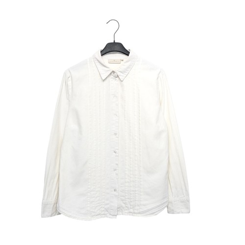House Of Bruar Ivory Scottish Pintuck Pleated Brushed Cotton Shirt - Size 12