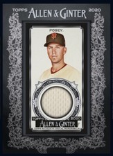 [DIGITAL CARD] TOPPS BUNT 20 BUSTER POSEY ALLEN GINTER FRAMED MINI RELIC, GIANTS