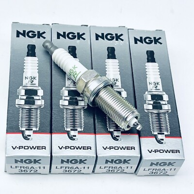 NGK (3672) LFR6A-11 V-Power Spark Plug - Pack of 4