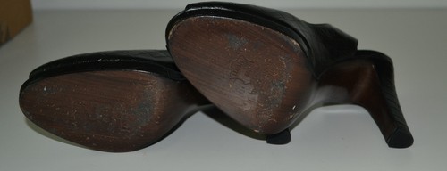 Stuart Weitzman, Shoes, Open Toe, Slingback, 9 1/2, Black, Leather Sole - Picture 8 of 10