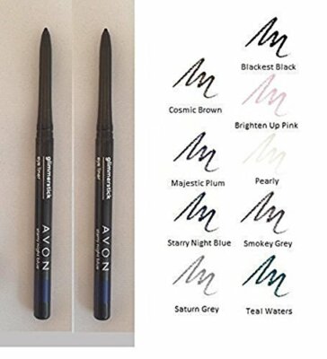 2 x Avon Glimmerstick Eyeliner - Doppelpack - zwei gleich (schwärzestes Schwarz)