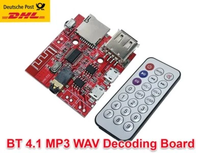 3W Car Bluetooth 4.1 MP3 WAV Decoding Board für Lautsprecher + Fernbedienung NEU - Bild 1 von 4