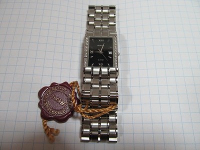 Mens Nuechterleins Dress Watch Stainless w/ Genuine Diamonds