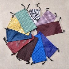 10 pcs Random color Soft Polyester Pouch Bag Glasses Case set Storage Bag
