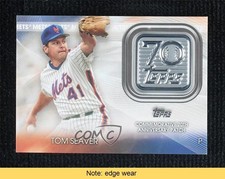 2021 Topps 70th Anniversary Manufactured Logo Tom Seaver Patch HOF READ 0l2