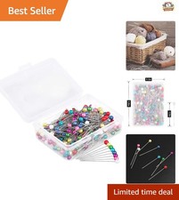 Conveniently Packaged 600 PCS Pearlized Sewing Pins - 1.6 in for Easy Crafting