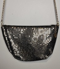 Vintage Metal Mesh Evening Bag   1970s-80  s Glam Shoulder Purse Gold Chain Strap
